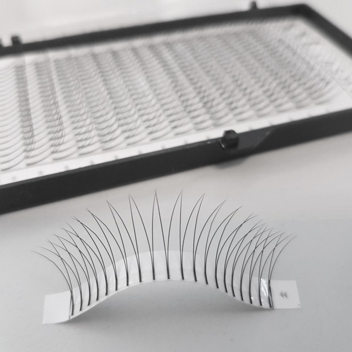 Y-Lashes, 2D Lashes - 320 Stk | 0,20 mm dick | 8-15 mm lang | C-Curl