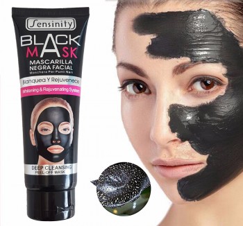 Sensinity schwarze Reinigungsmaske gegen Hautunreinheiten und Mitesser, 130 ml