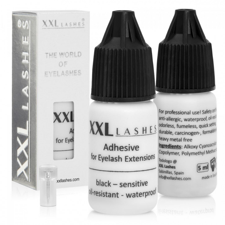 XXL Lashes Adhesive – erster ölresistenter, sensitiver Wimpernkleber - schwarz