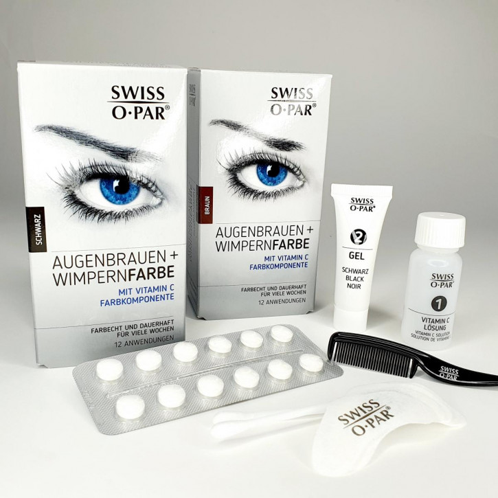 Augenbrauen- und Wimpern-Farbe 2.0 von Swiss o-Par, wasserfest, farbecht