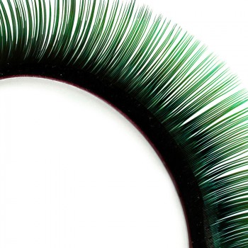 Mink-Lashes, 2-farbig, schwarz/grün, 11 mm